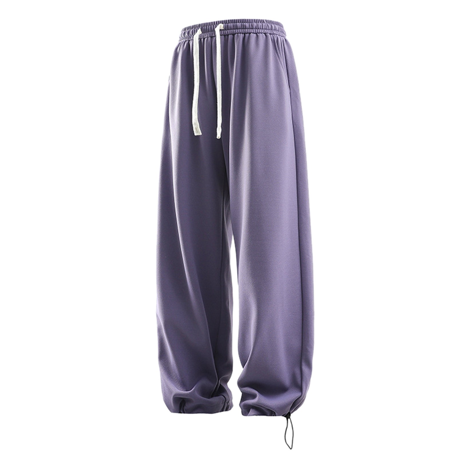 thumbnail image 2 of Pantalones cargo de senderismo para hombre: corte holgado, cintura con cordón, cinturilla elástica; pantalones deportivos informales con bolsillos utilitarios., 2 of 5